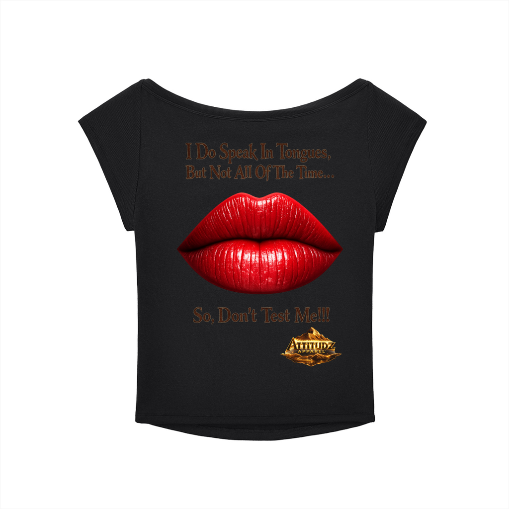 Women's "My Tongue" Essential Wide Neck Baby T-shirt