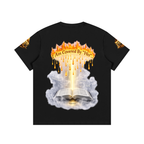 Women’s Cotton Tee – Angel Wings Rainbow Graphic