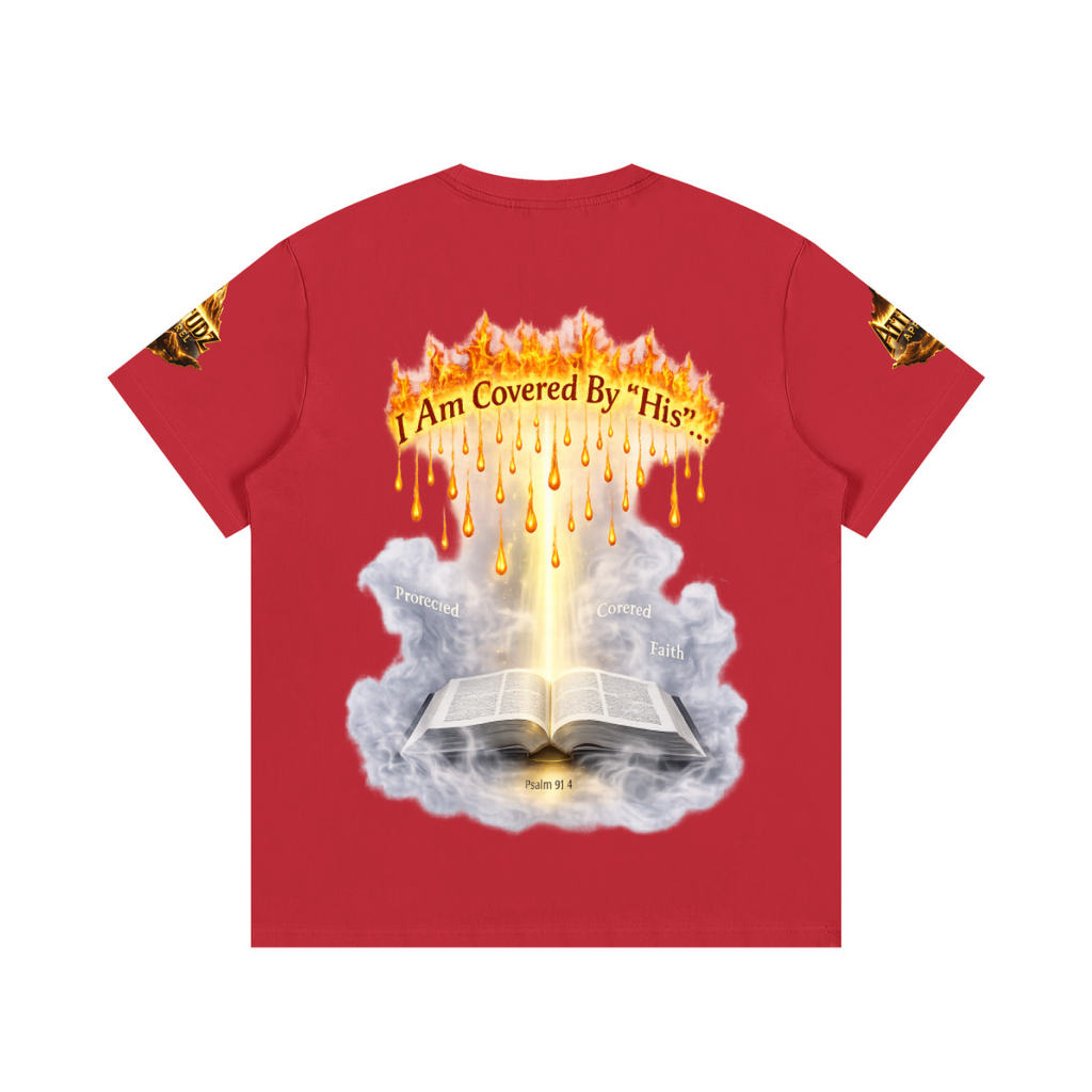 Women’s Cotton Tee – Angel Wings Rainbow Graphic