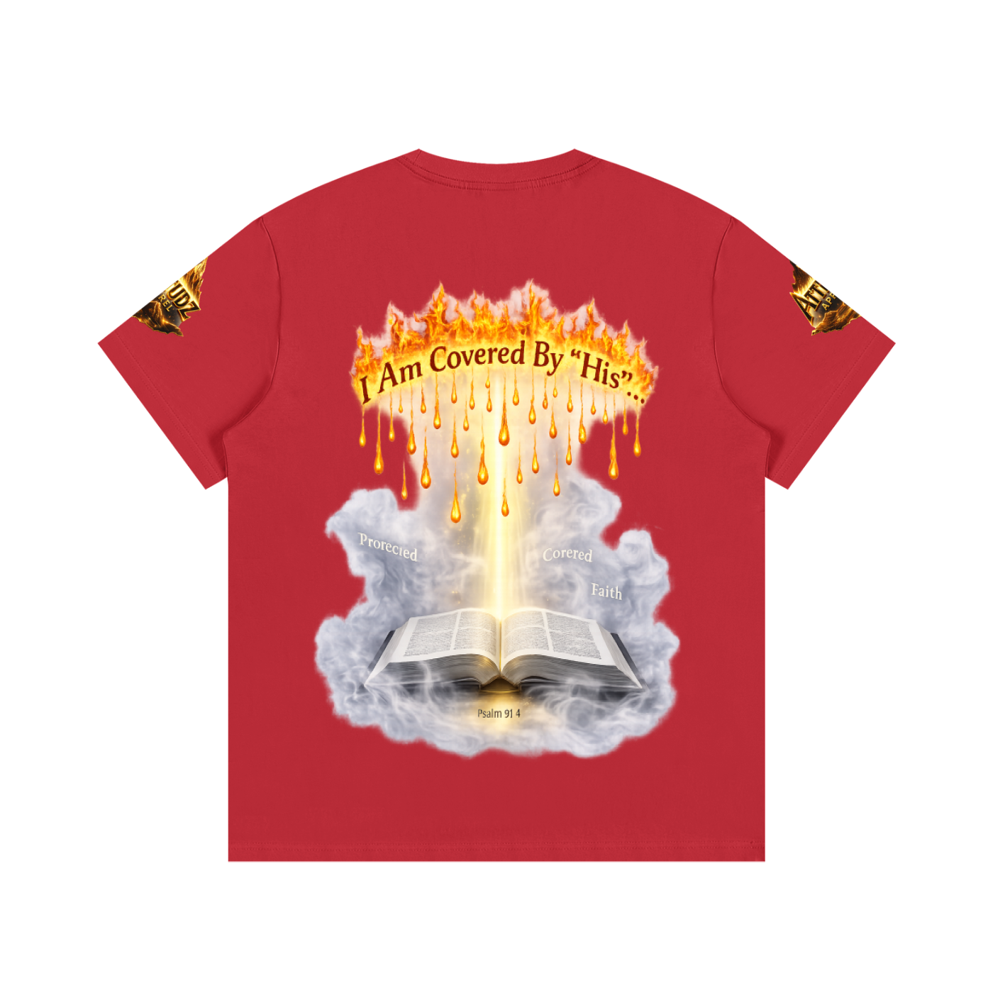 Women’s Cotton Tee – Angel Wings Rainbow Graphic