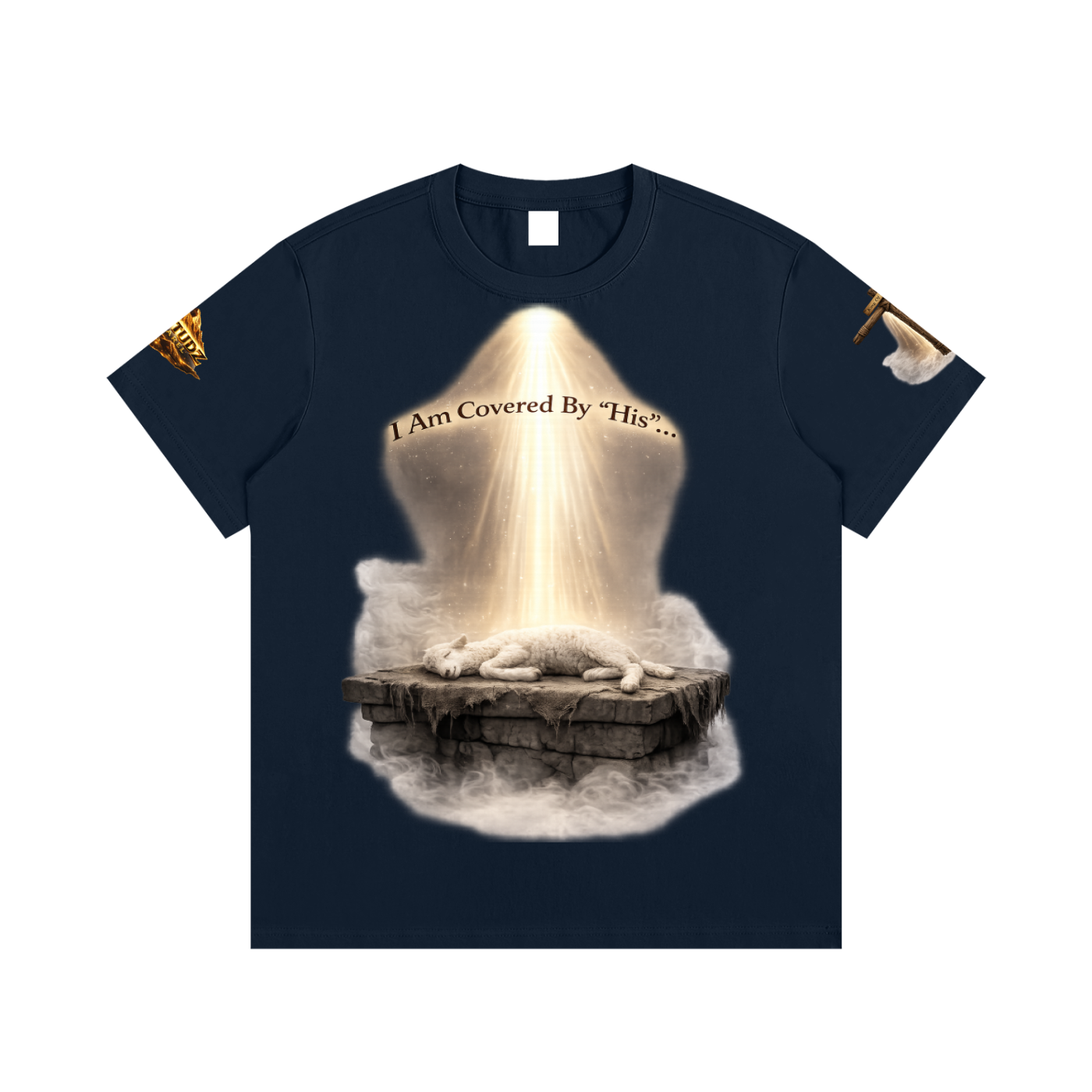 Unisex I Am Covered Tee – Angel Statue Graphic