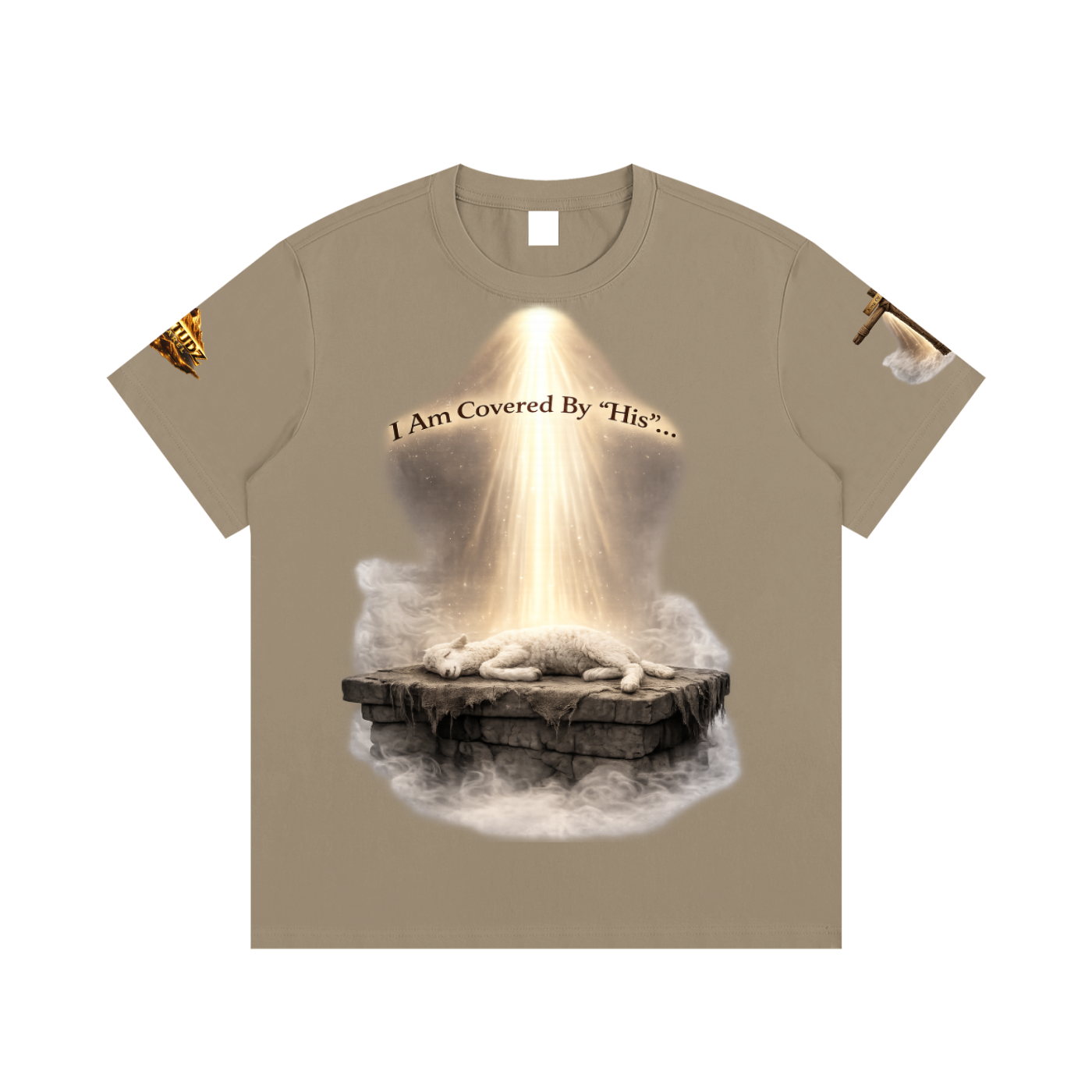Unisex I Am Covered Tee – Angel Statue Graphic