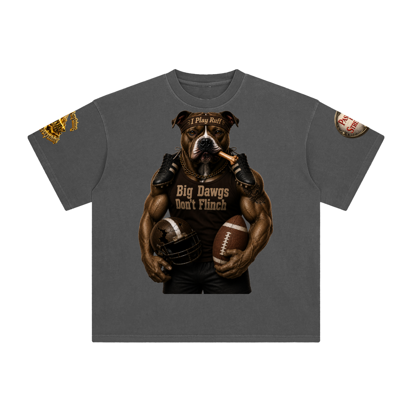 "I Play Ruff" Enzyme Washed T-Shirt