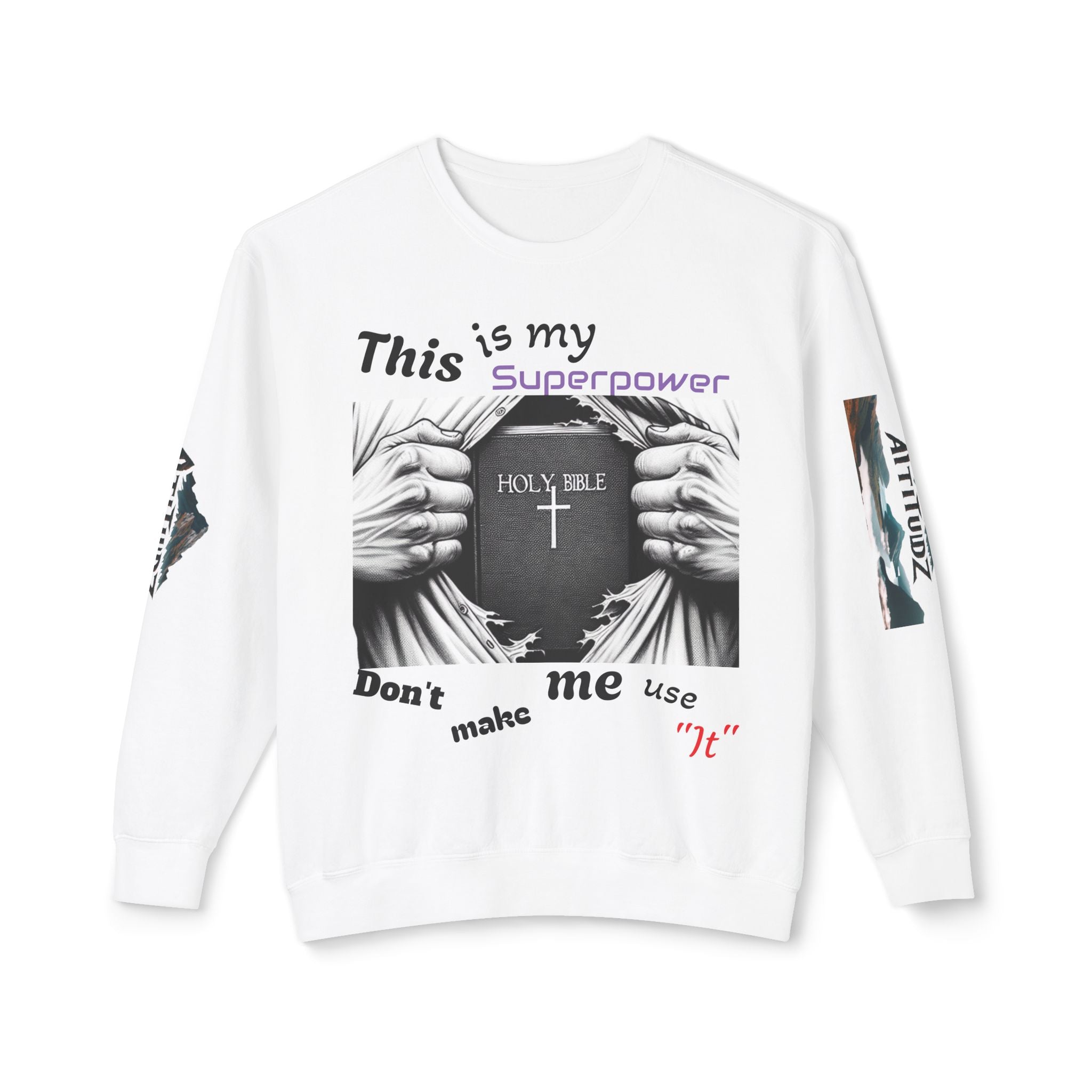 Unisex “Superpower” Lightweight Crewneck Sweatshirt