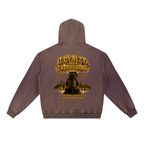 "Don't Flinch" Vintage Washed Gradient Fleece Hoodie