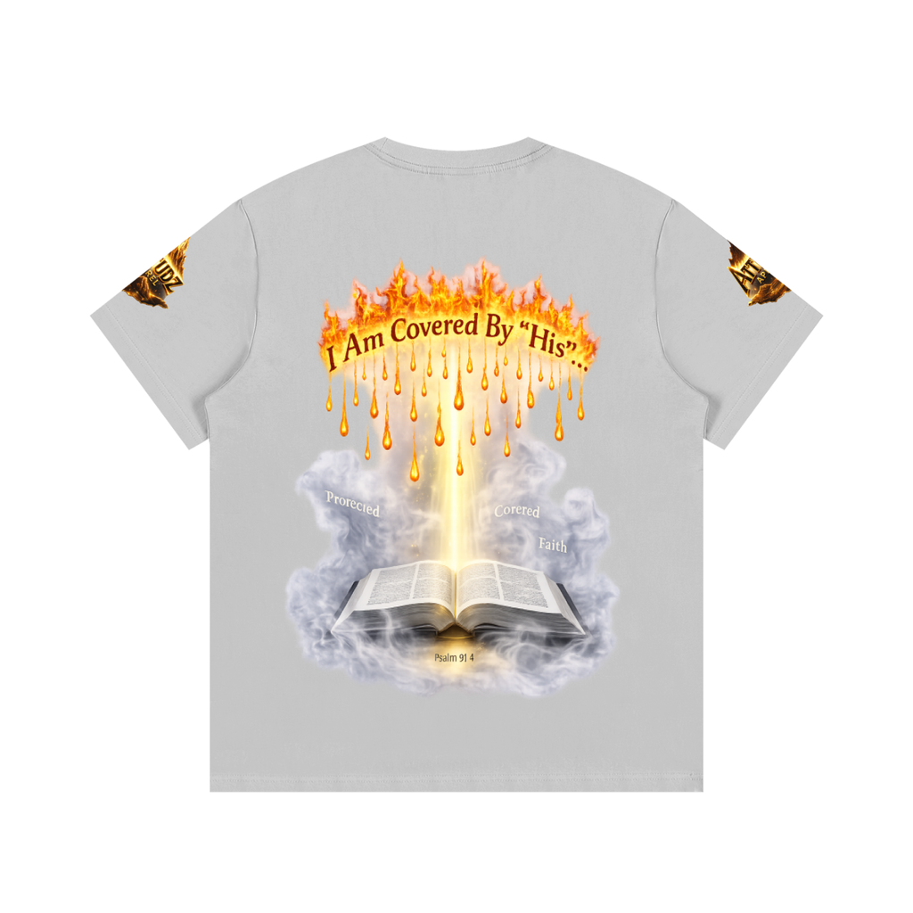 Women’s Cotton Tee – Angel Wings Flame Graphic