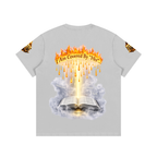 Women’s Cotton Tee – Angel Wings Flame Graphic