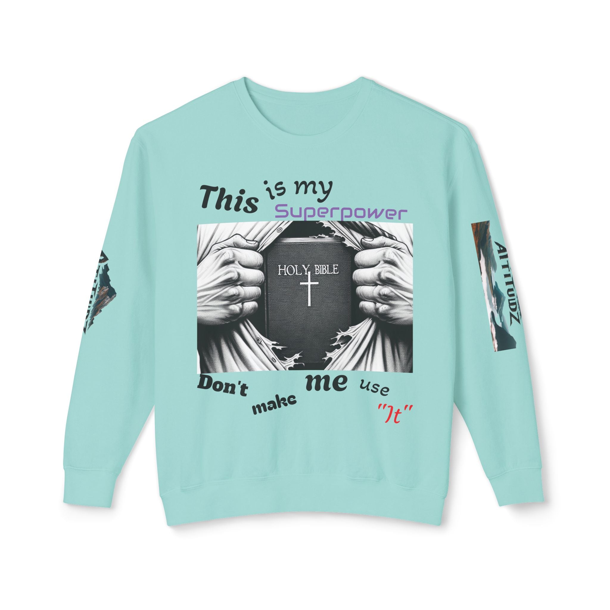 Unisex “Superpower” Lightweight Crewneck Sweatshirt