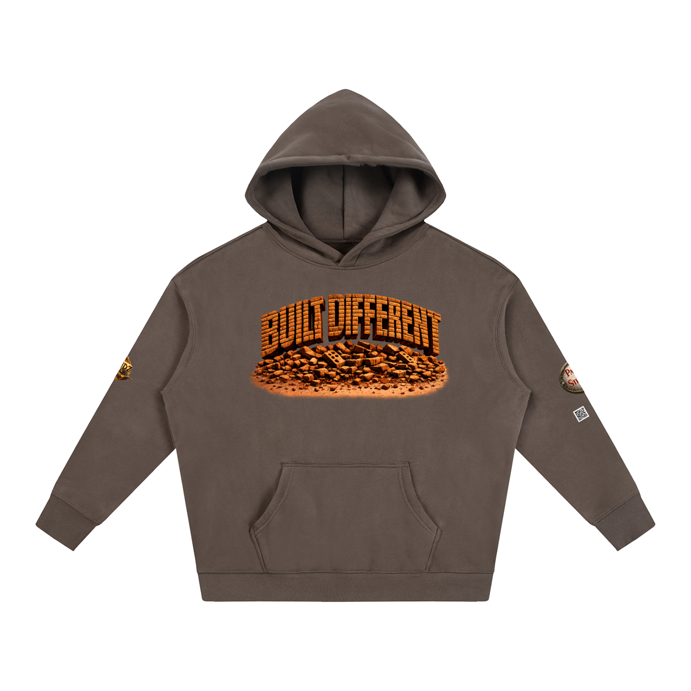 "Built Different" Oversize Fleeced Hoodie