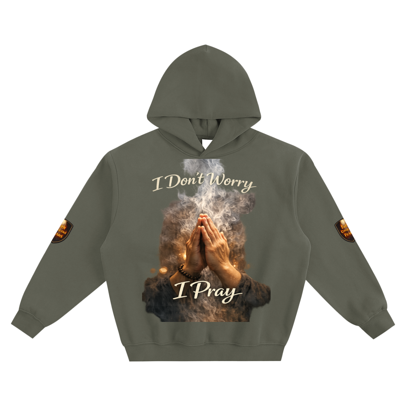 Unisex "I Pray" Fleeced Boxy Hoodie