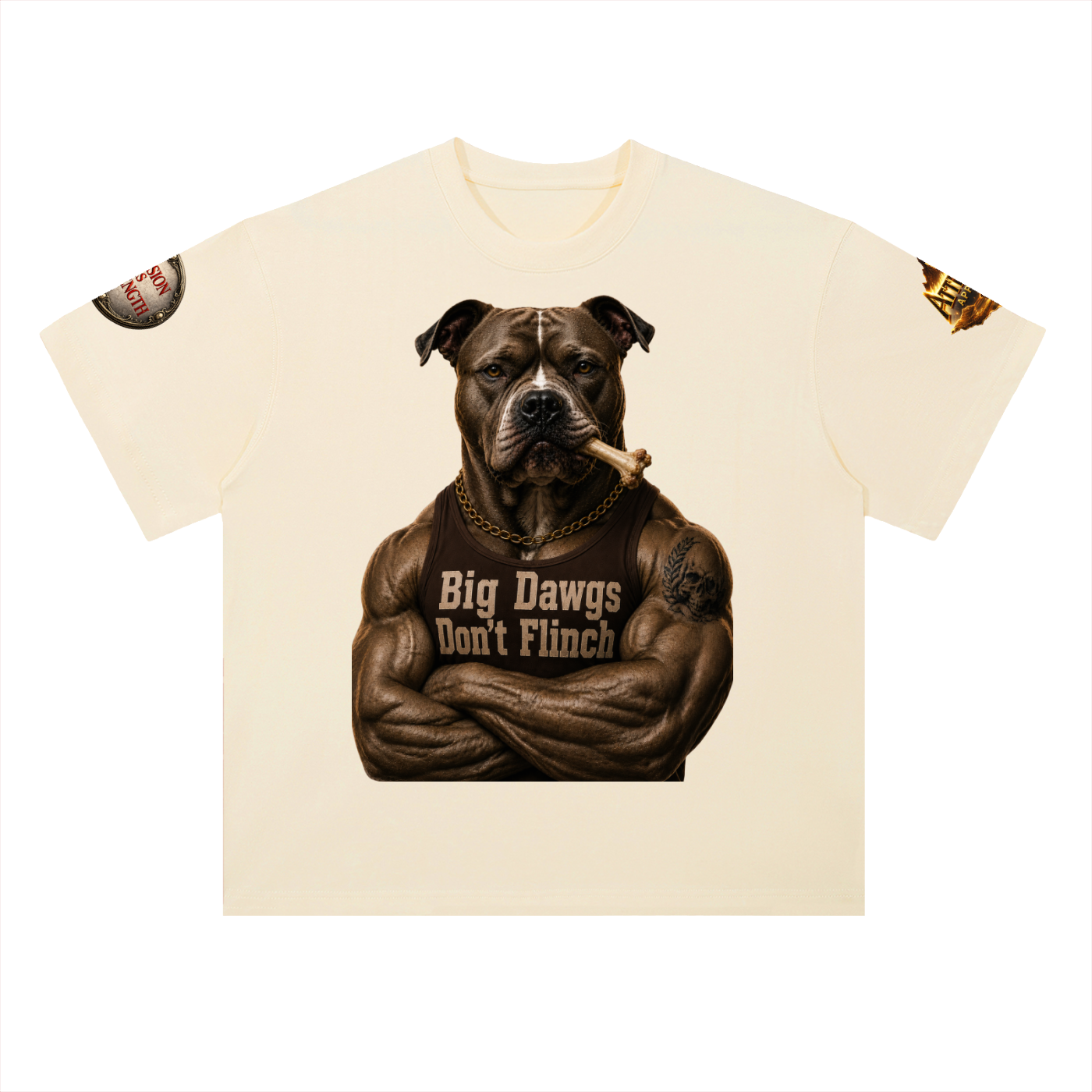 "Big Dawgs" Heavyweight Drop Shoulder Cotton T-Shirt