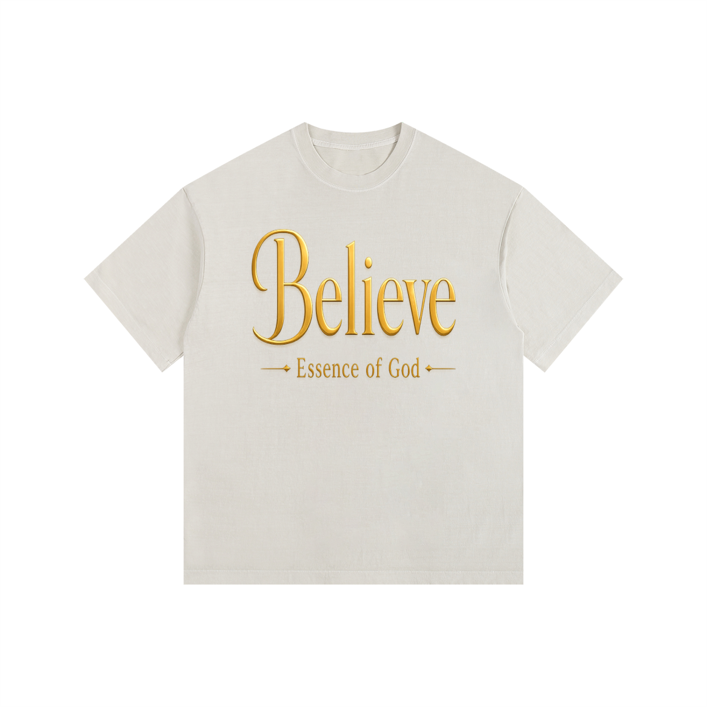 "Believe" Vintage Washed Oversized Cotton T-Shirt