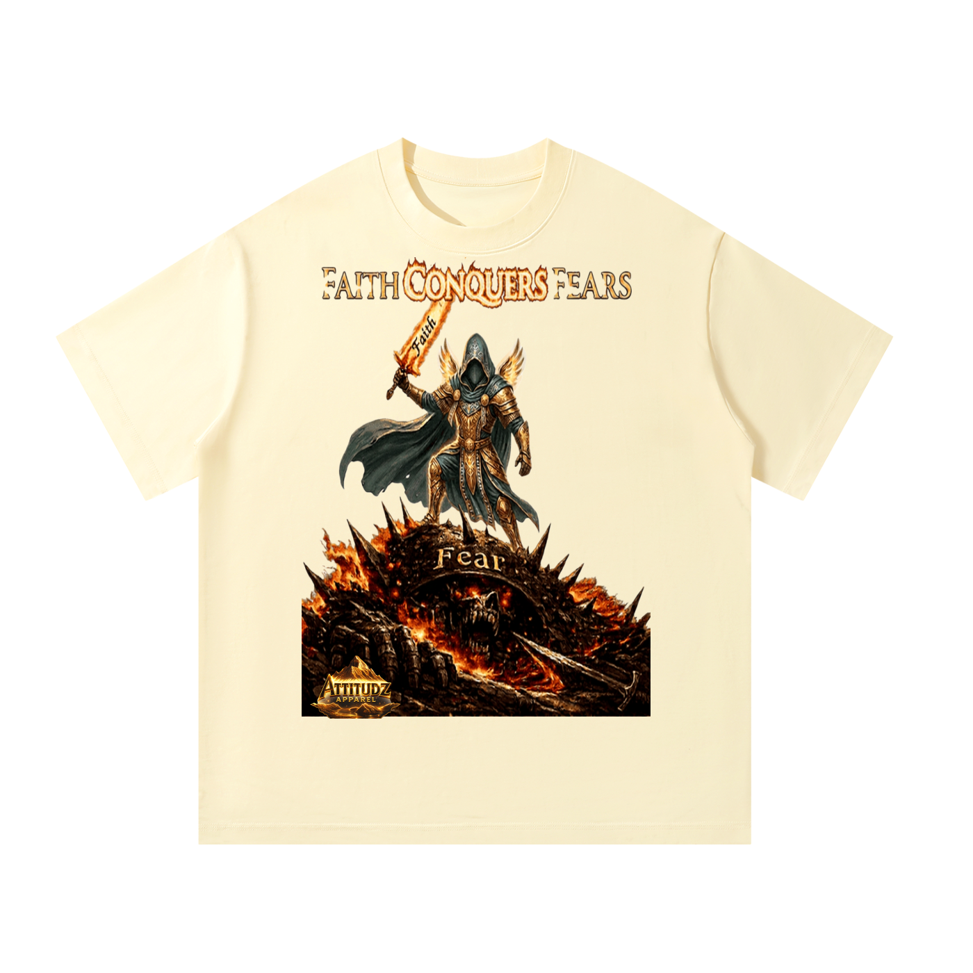 Faith Conquers – Unisex Oversized Tee
