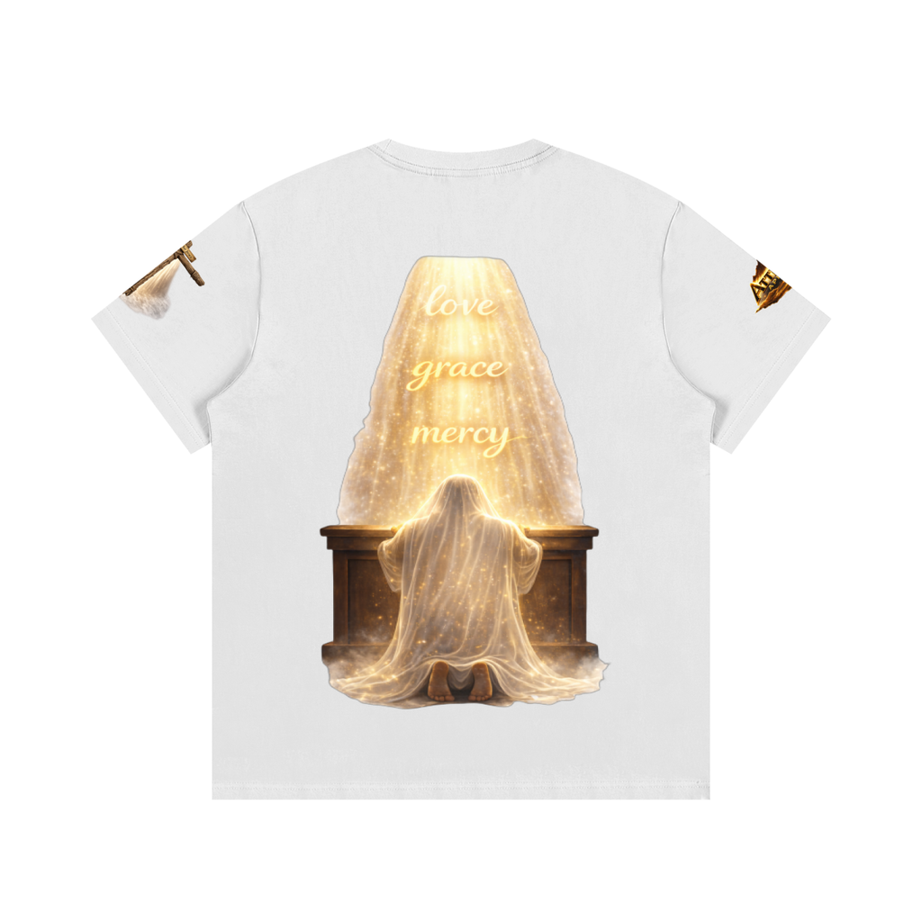 Unisex I Am Covered Tee – Angel Statue Graphic