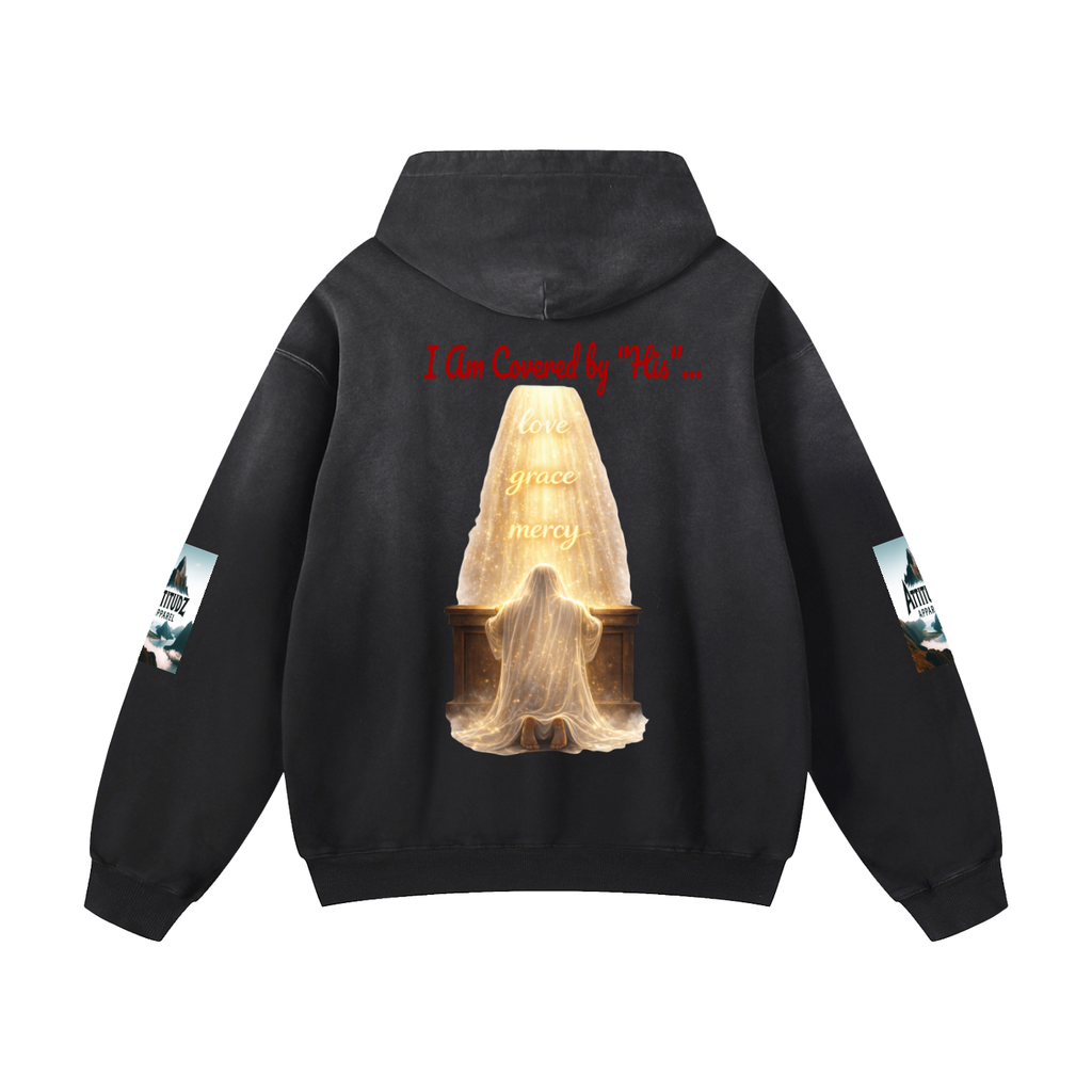 Unisex "No Weapon" Heavyweight Sunfade Oversized Hoodie