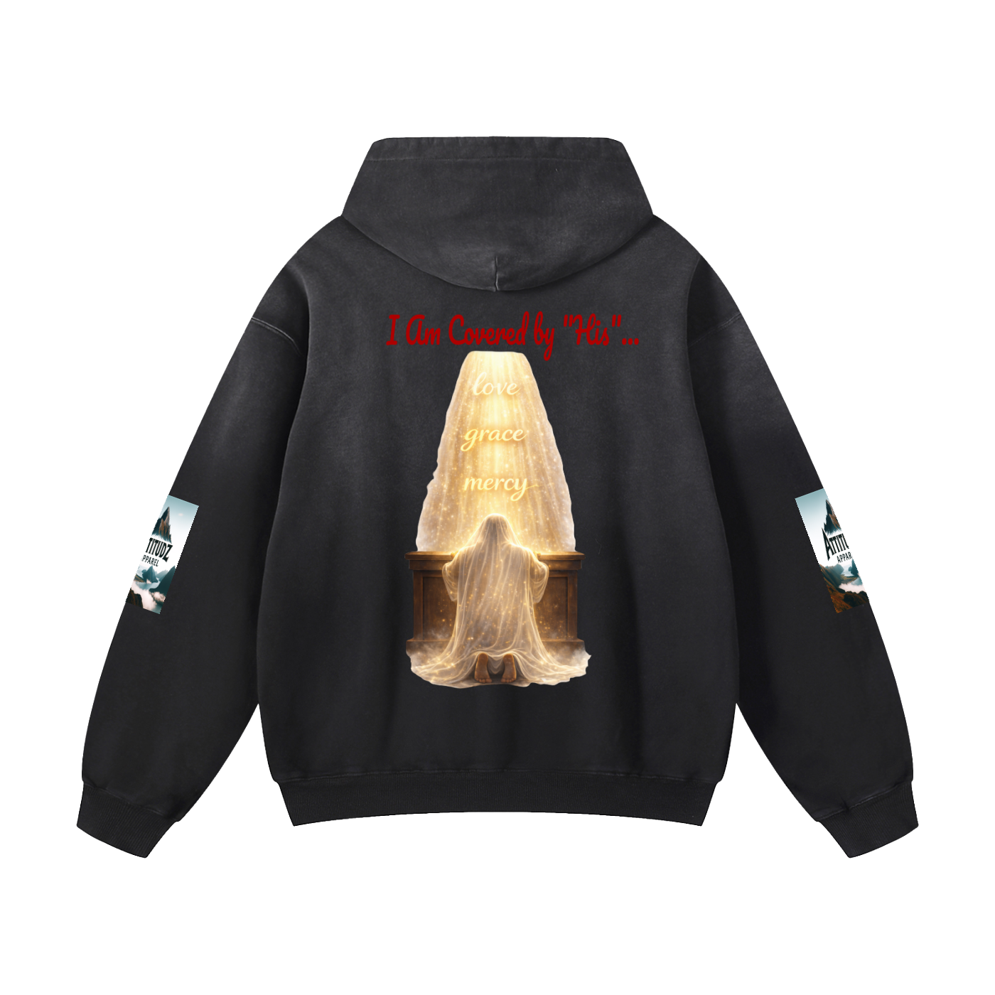 Unisex "No Weapon" Heavyweight Sunfade Oversized Hoodie