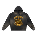 "My Attitudz" Sun Fade Frayed Fleece Hoodie