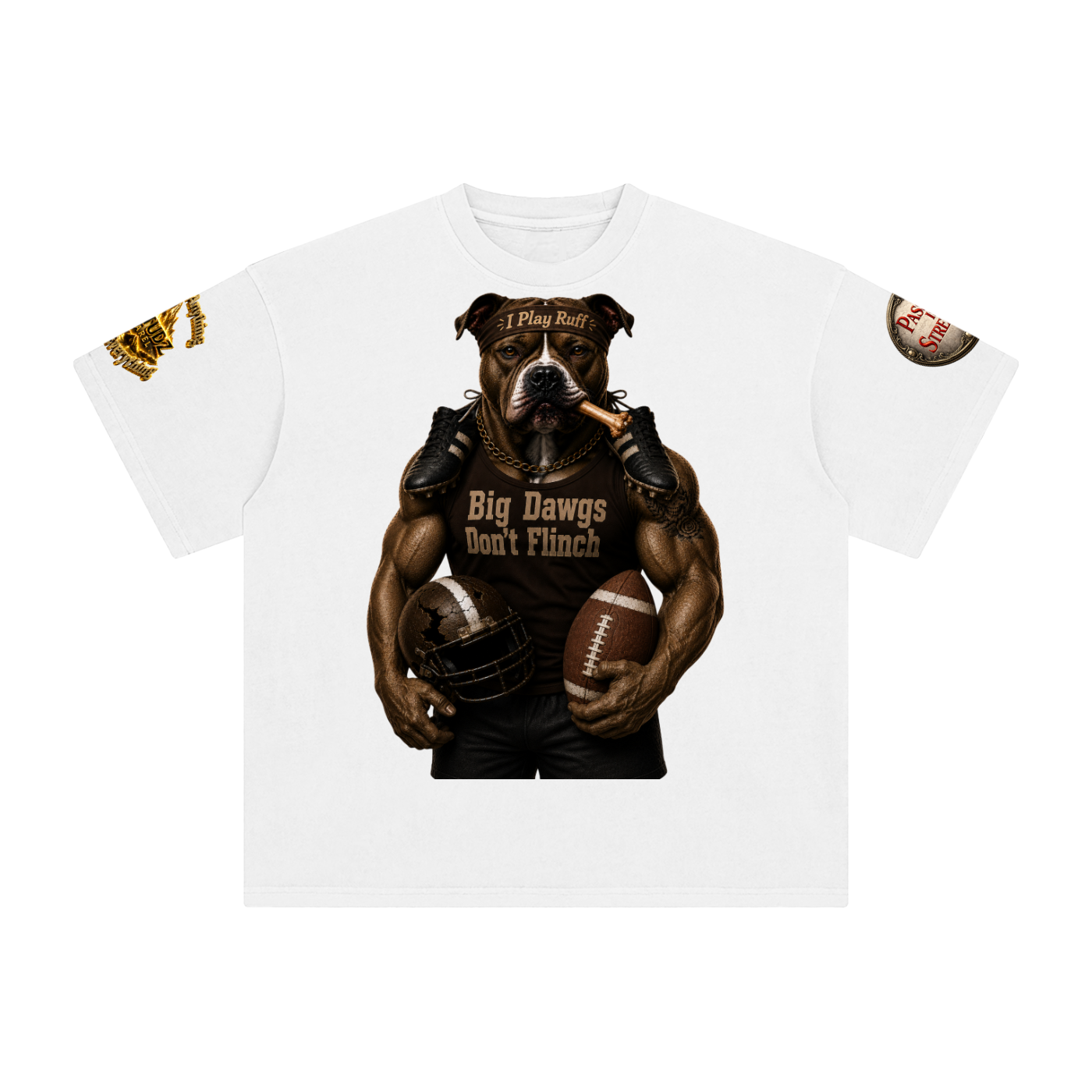 "I Play Ruff" Enzyme Washed T-Shirt
