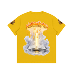 Women’s Cotton Tee – Angel Wings Rainbow Graphic