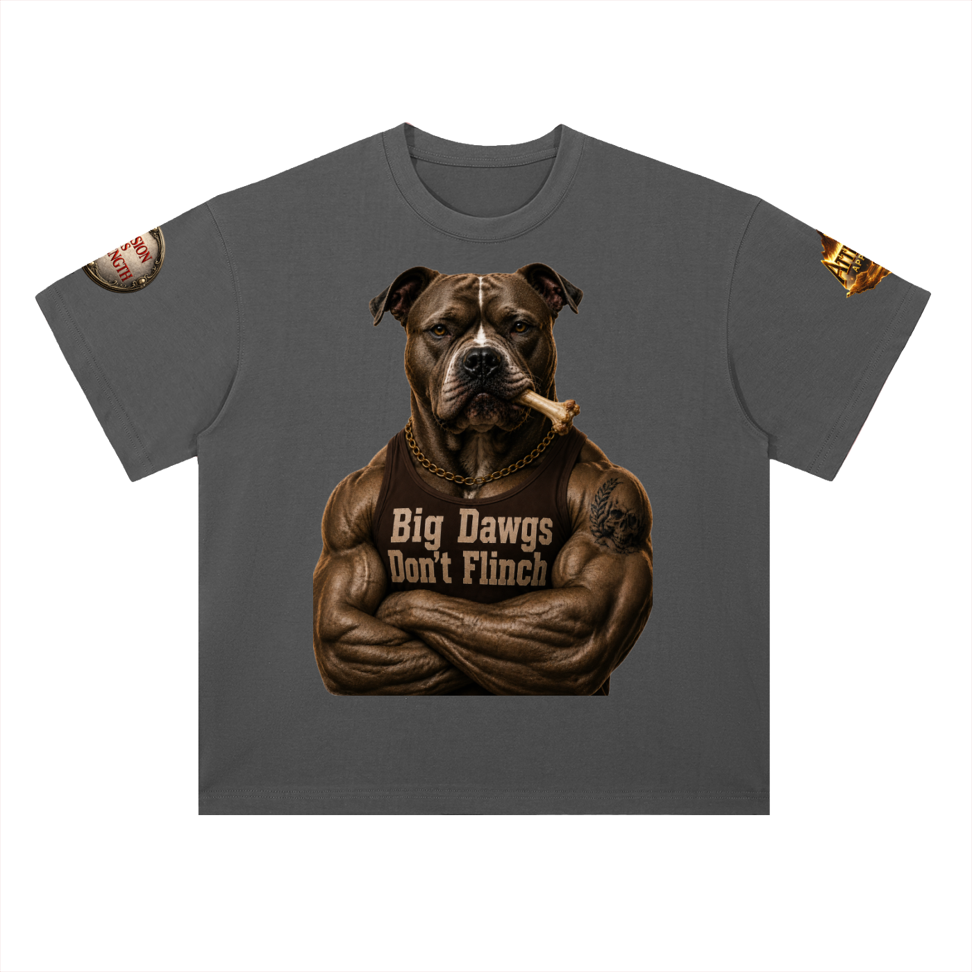 "Big Dawgs" Heavyweight Drop Shoulder Cotton T-Shirt