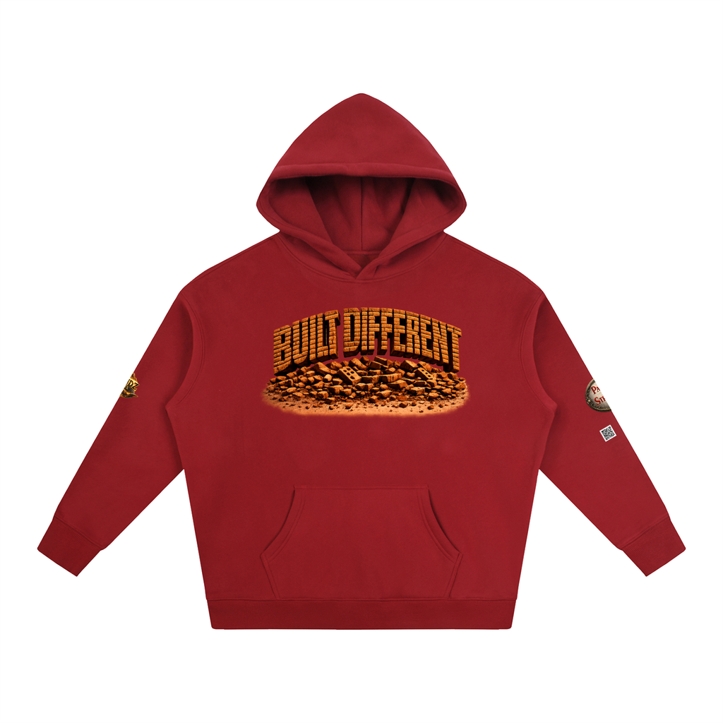 "Built Different" Oversize Fleeced Hoodie
