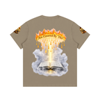 Women’s Cotton Tee – Angel Wings Rainbow Graphic