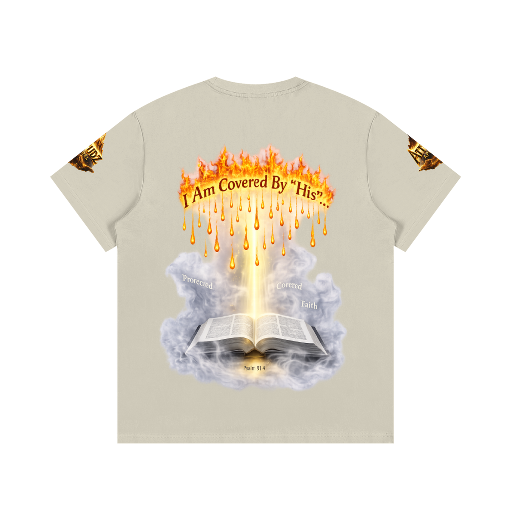 Women’s Cotton Tee – Angel Wings Flame Graphic