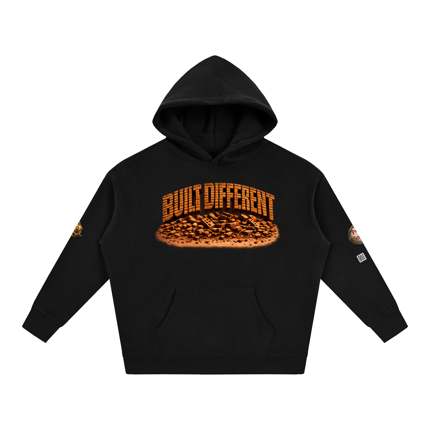 "Built Different" Oversize Fleeced Hoodie