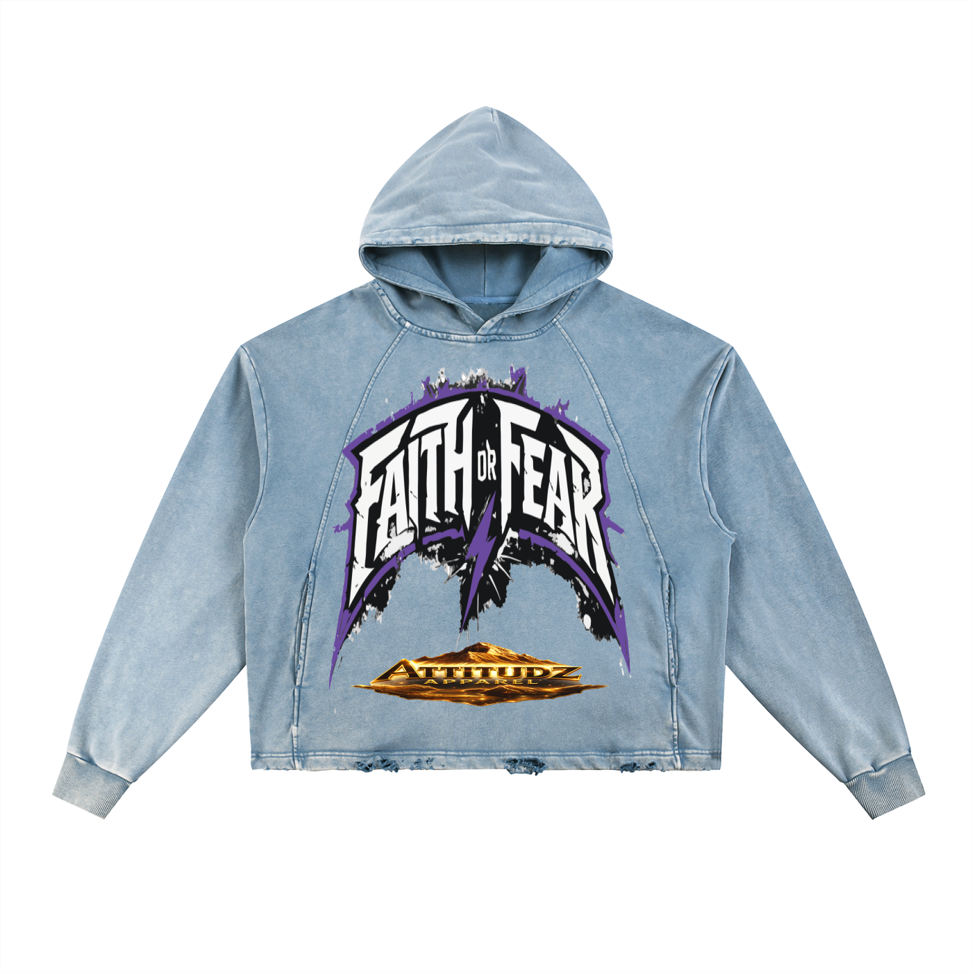Faith or Fear – Unisex Frayed Hem Hoodie