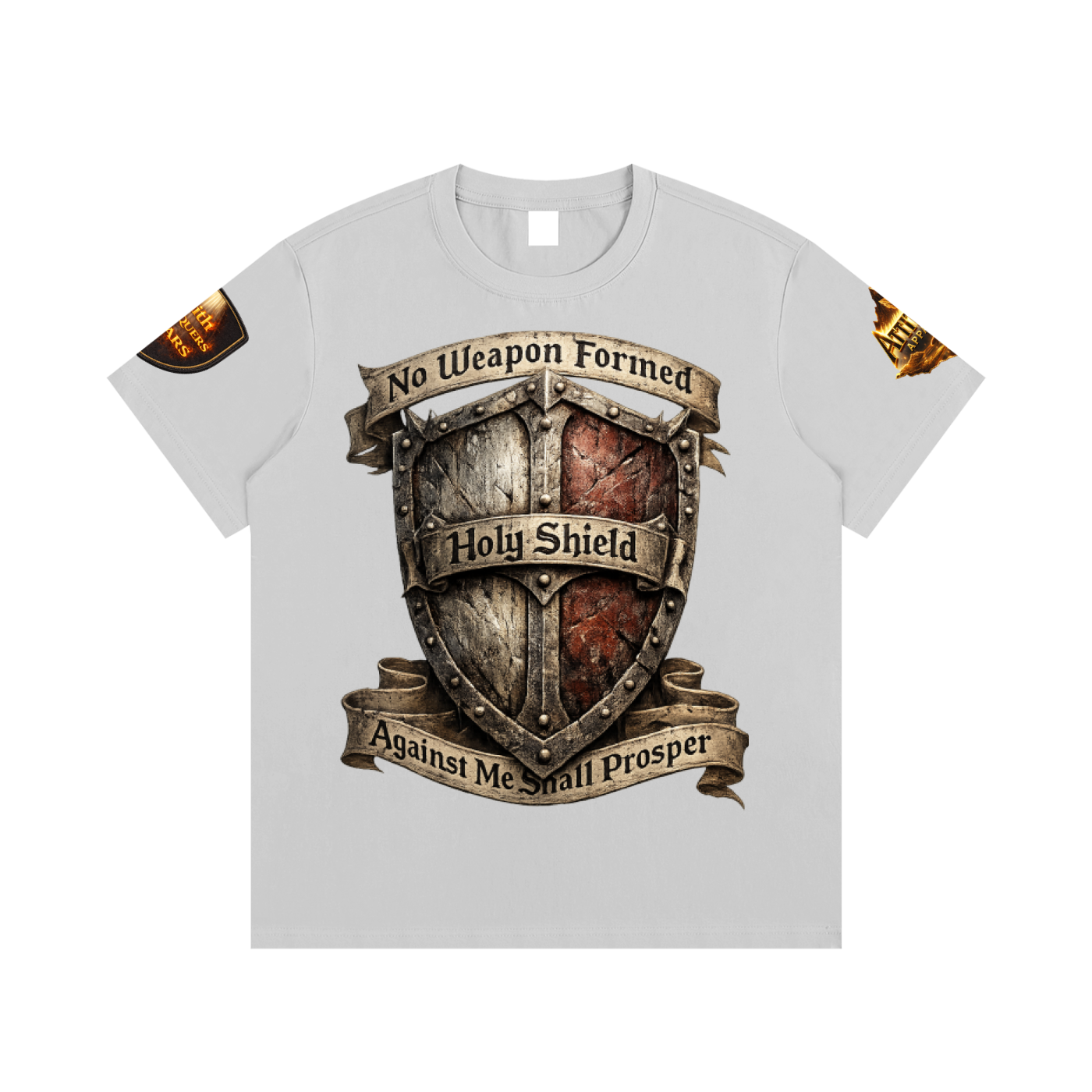 Unisex No Weapon Tee – Shield Graphic