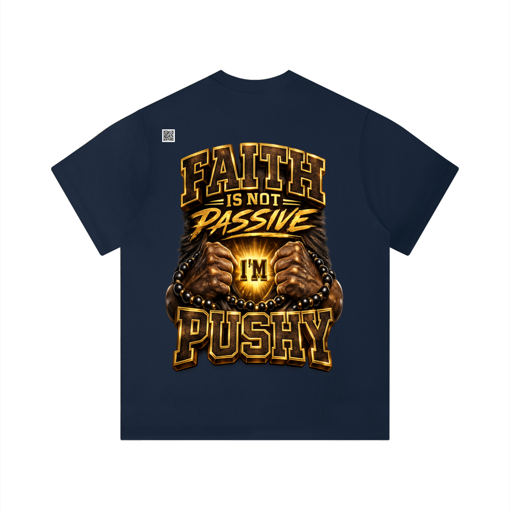 "Push" Unisex Solid Color Regular Fit T-Shirt