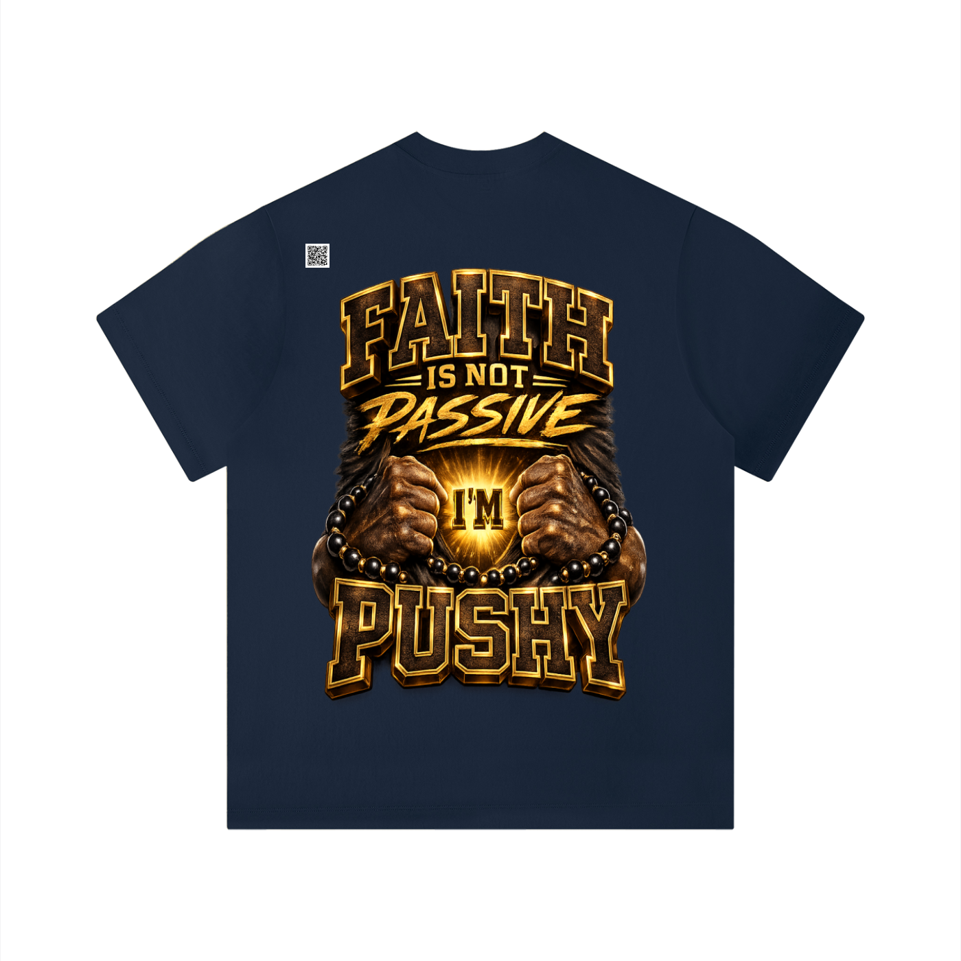 "Push" Unisex Solid Color Regular Fit T-Shirt