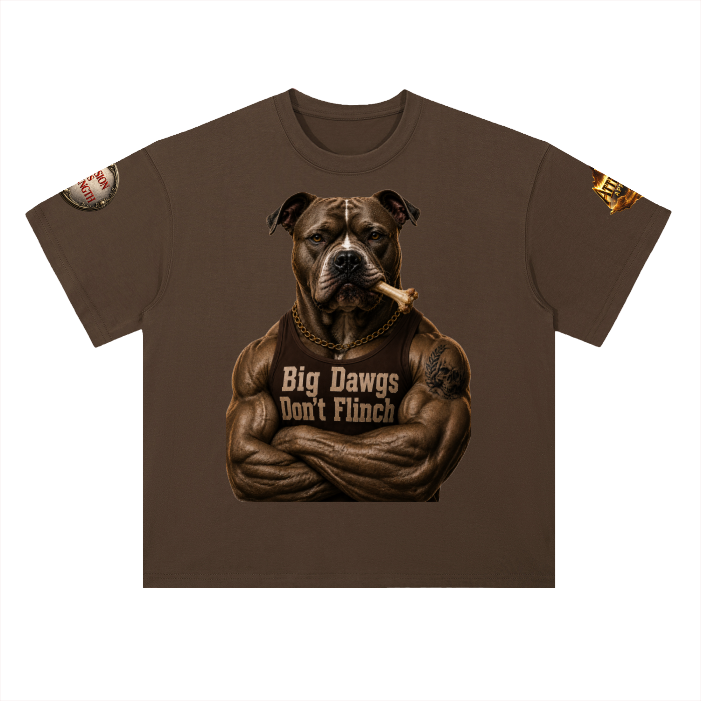 "Big Dawgs" Heavyweight Drop Shoulder Cotton T-Shirt