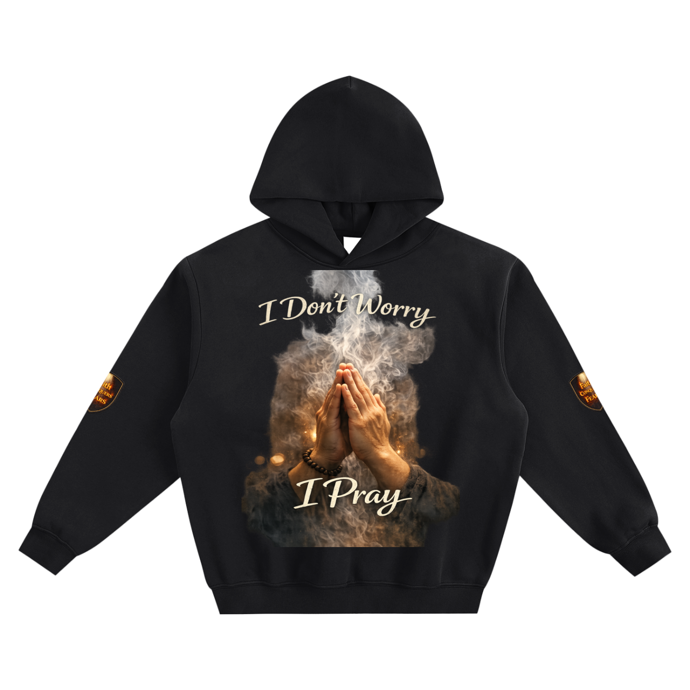 Unisex "I Pray" Fleeced Boxy Hoodie