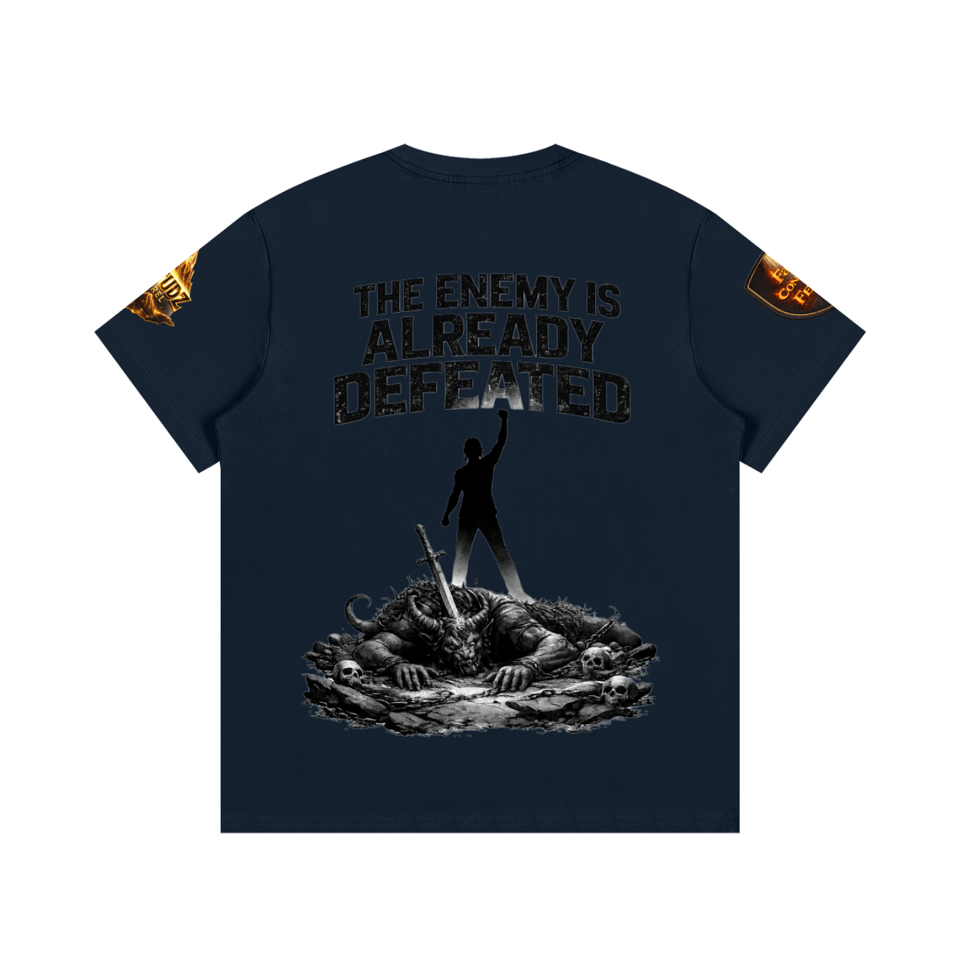 Unisex No Weapon Tee – Shield Graphic