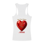 Women's" Slim Fit Ribbed Racerback Tank – Heart Graphic