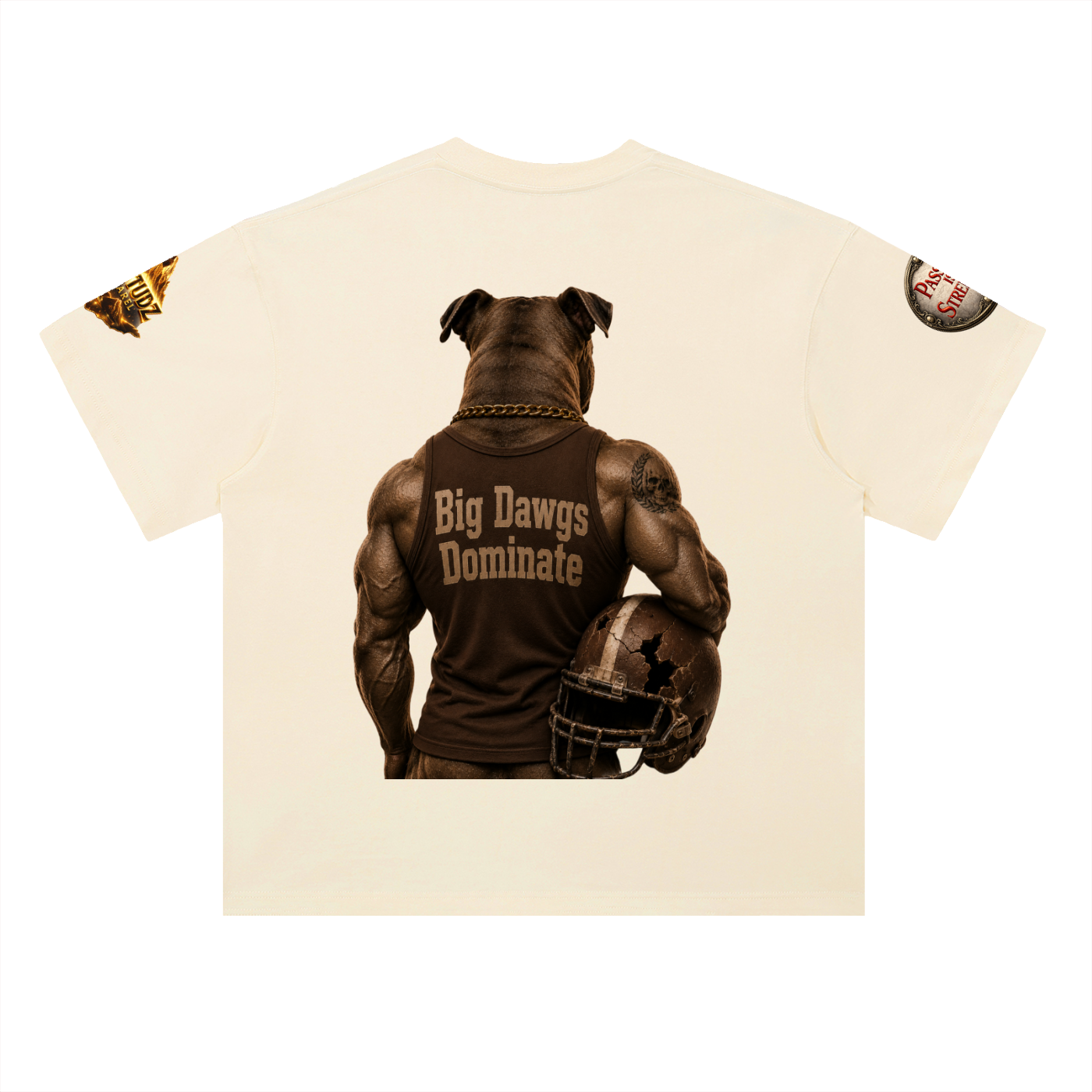 "Big Dawgs" Heavyweight Drop Shoulder Cotton T-Shirt
