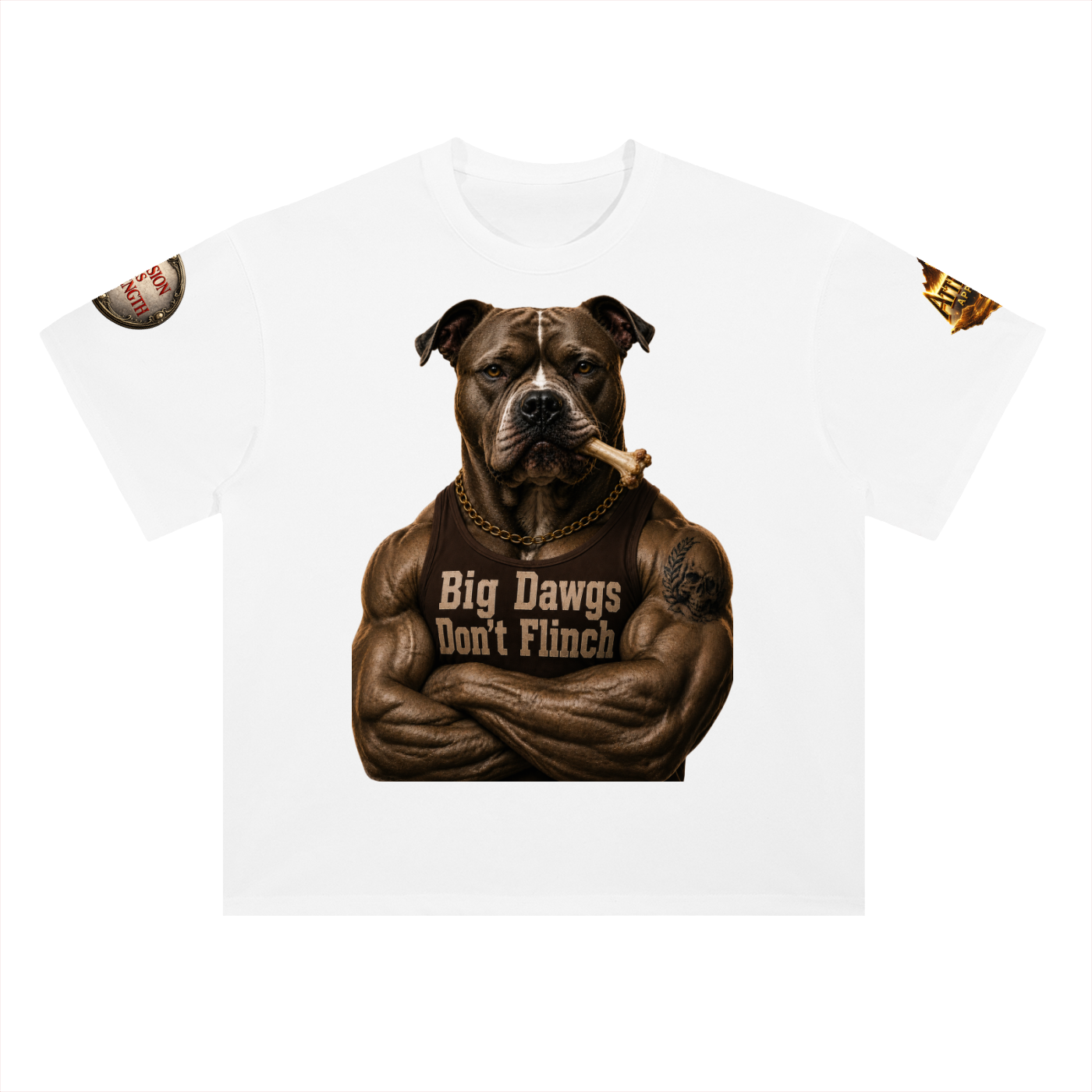 "Big Dawgs" Heavyweight Drop Shoulder Cotton T-Shirt