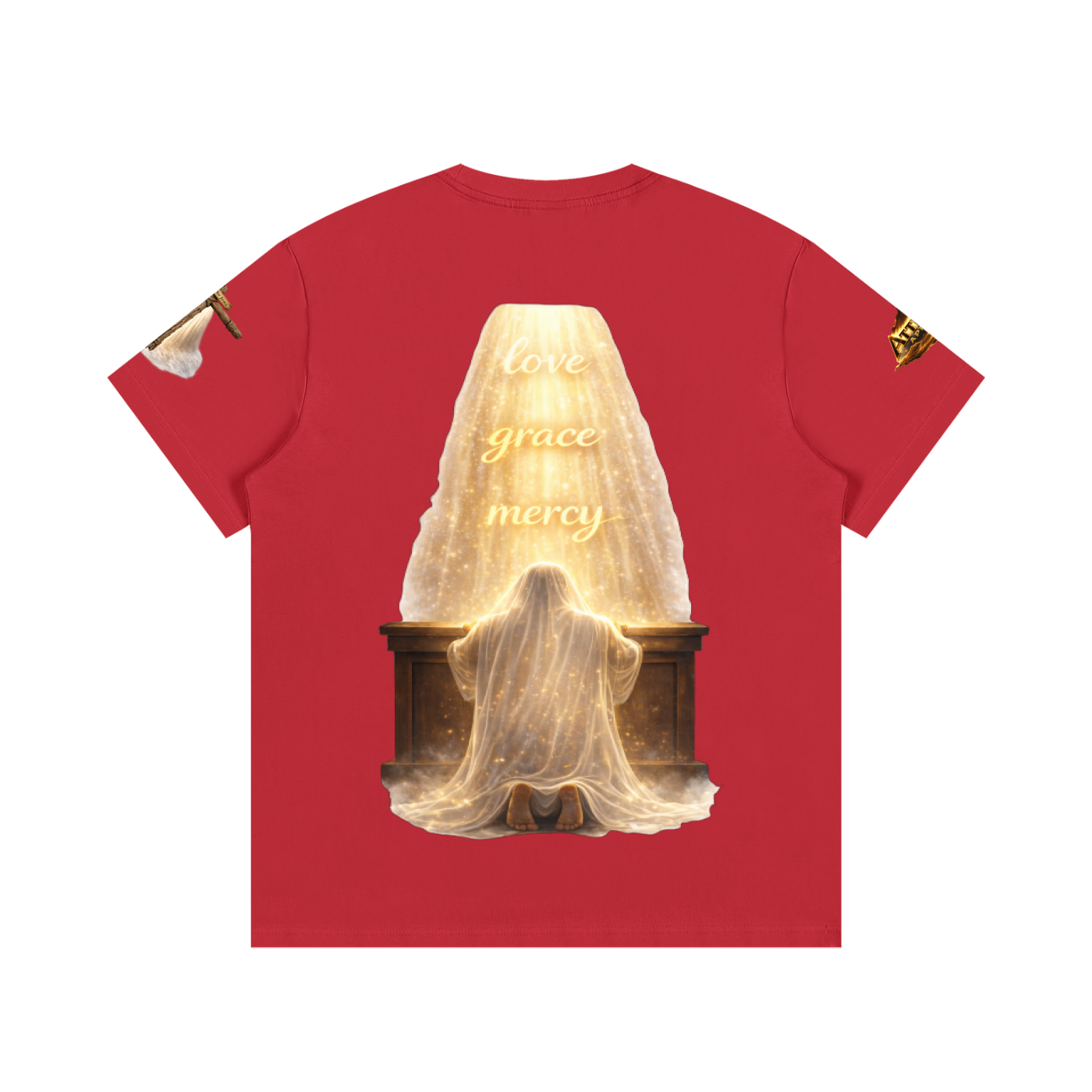 Unisex I Am Covered Tee – Angel Statue Graphic