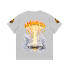 Women’s Cotton Tee – Angel Wings Rainbow Graphic