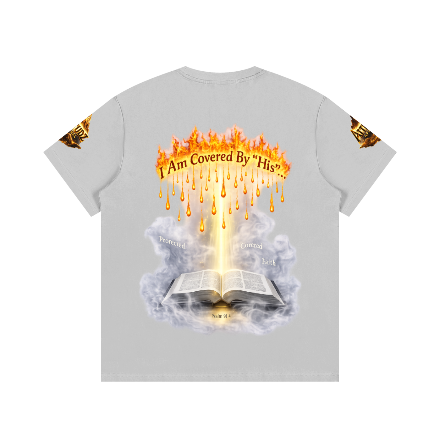 Women’s Cotton Tee – Angel Wings Rainbow Graphic