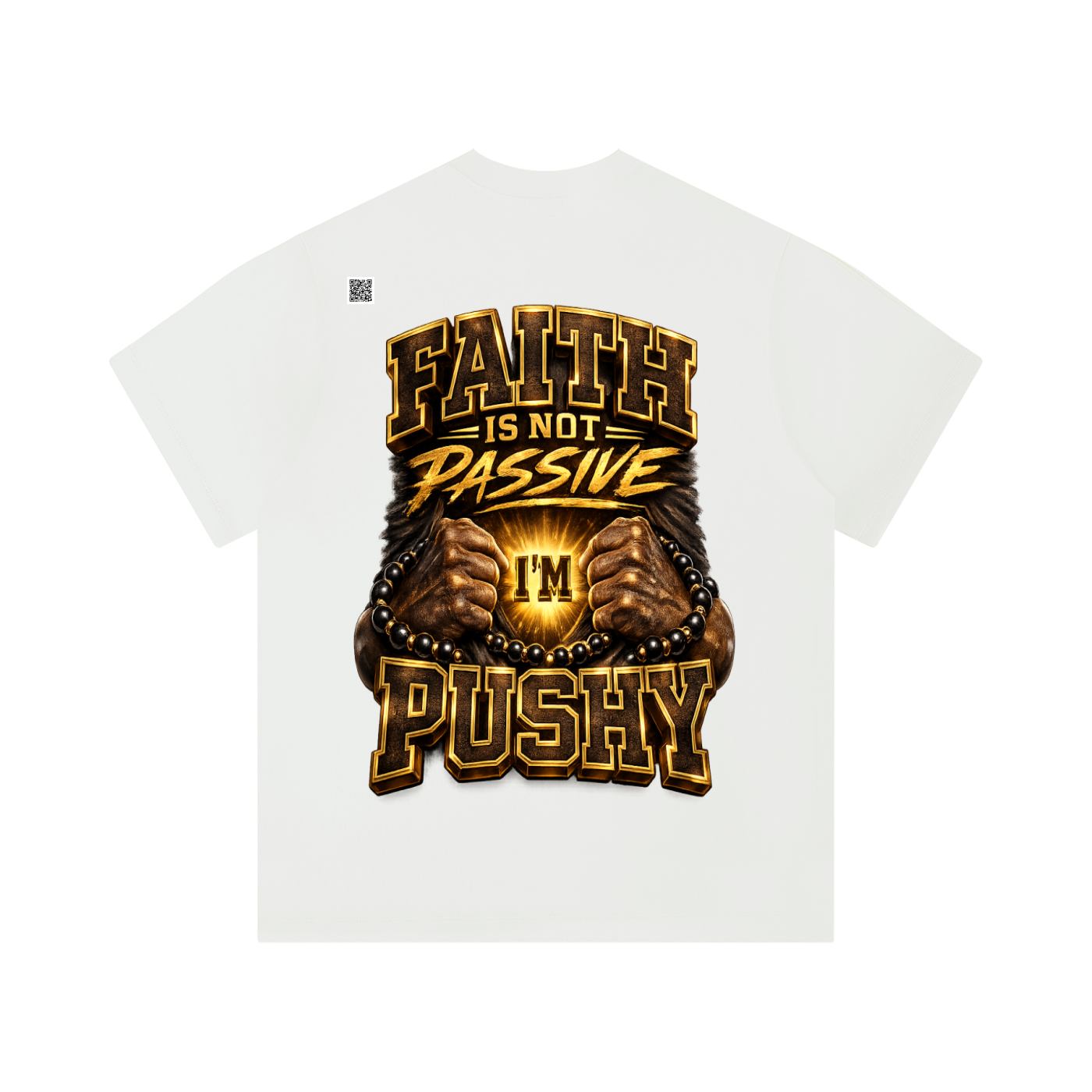 "Push" Unisex Solid Color Regular Fit T-Shirt