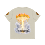 Women’s Cotton Tee – Angel Wings Rainbow Graphic