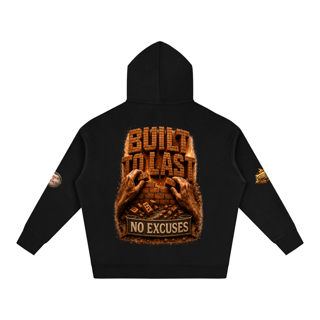 "Built Different" Oversize Fleeced Hoodie