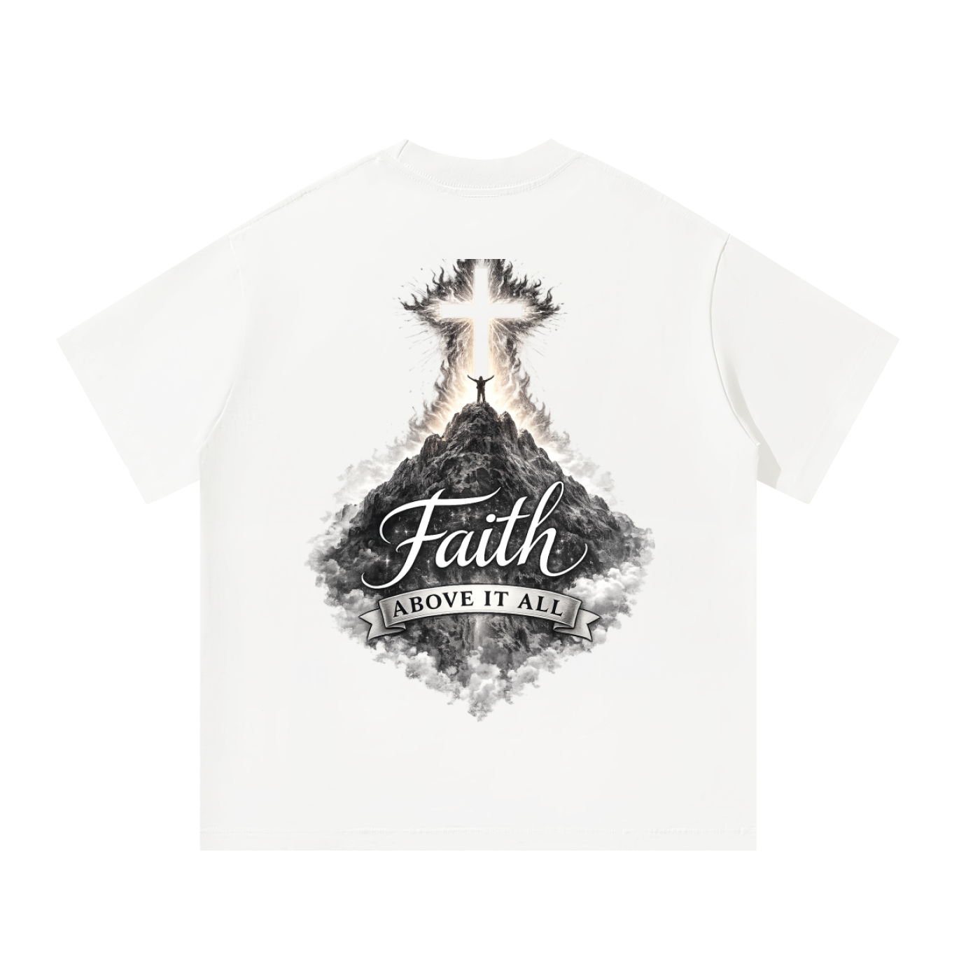 Faith Conquers – Unisex Oversized Tee