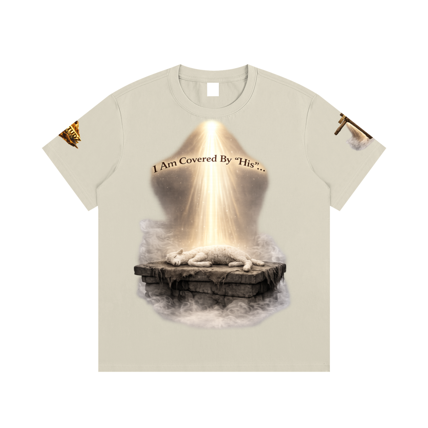 Unisex I Am Covered Tee – Angel Statue Graphic