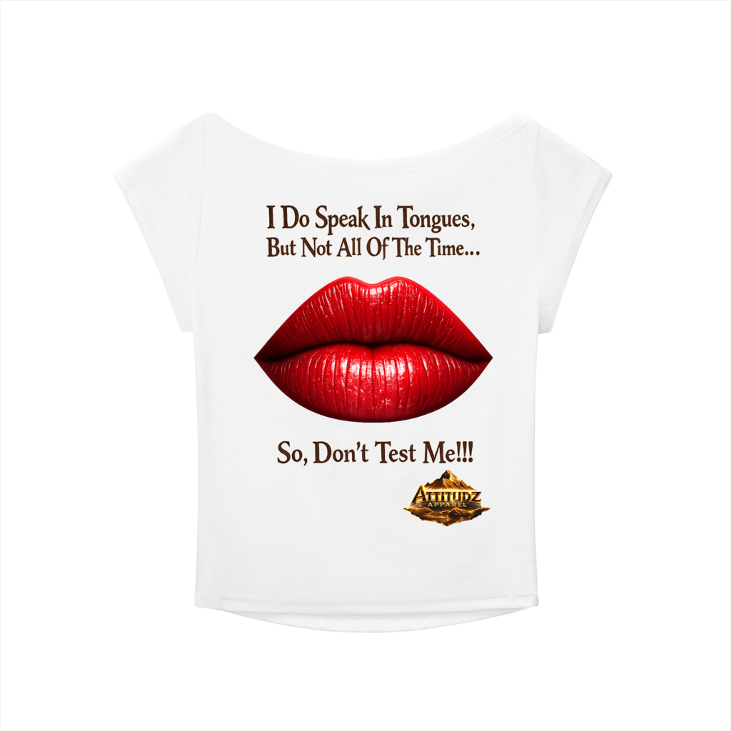 Women's "My Tongue" Essential Wide Neck Baby T-shirt