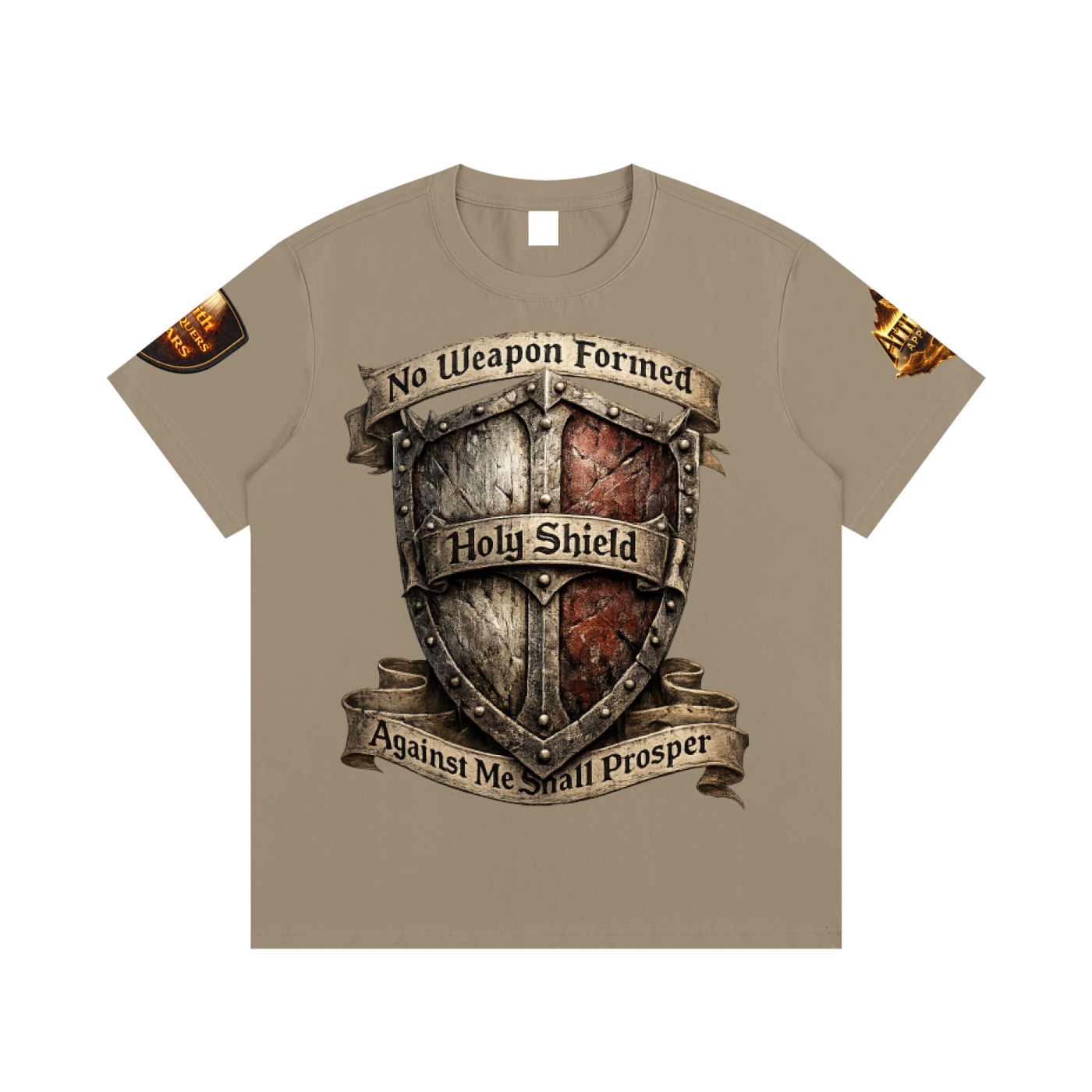 Unisex No Weapon Tee – Shield Graphic