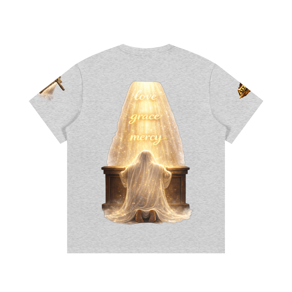 Unisex I Am Covered Tee – Angel Statue Graphic