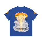 Women’s Cotton Tee – Angel Wings Rainbow Graphic
